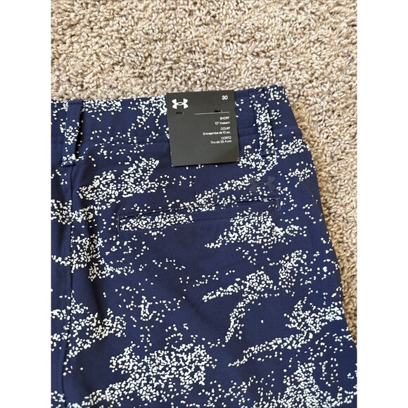 Under Armour UA Golf Shorts 9" Mens Size 30 AOP Printed 1377303 Black $70 New - Picture 5 of 5